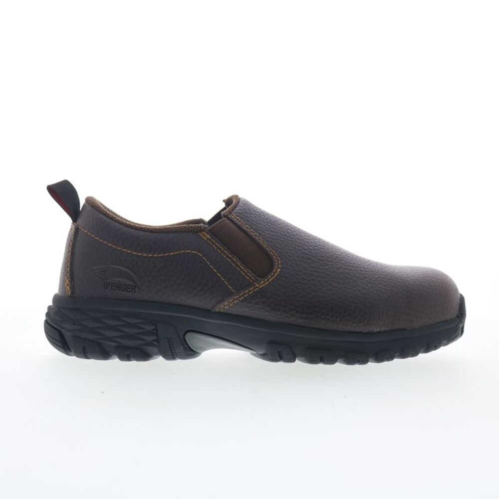 Avenger Mens Flight Slip-On AT Brown Shoes (NWT) - Picture 1 of 7